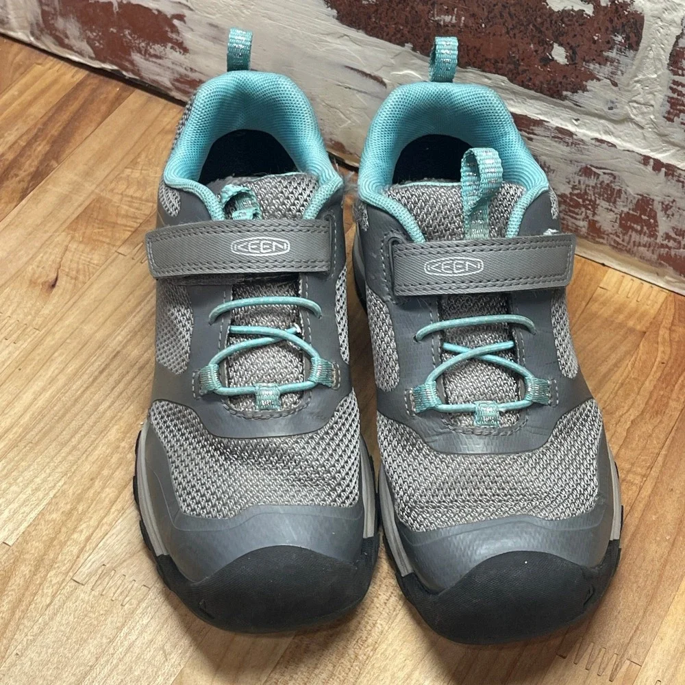 KEEN Kids Grey Aqua Waterproof Hiking Shoes Sneakers 1028014 US 13 EU 31